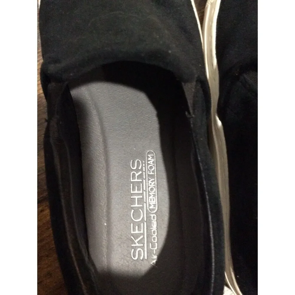 Woman Skechers Velveteen VNC Shoe Slip-on classic sneaker 49933/Black Size 7.5